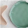 Flat Plate Bidasoa Aura Stela Green Ceramic Fish 19 x 18 x 2 cm (6 Units)
