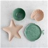 Flat Plate Bidasoa Aura Stela Green Ceramic Fish 19 x 18 x 2 cm (6 Units)