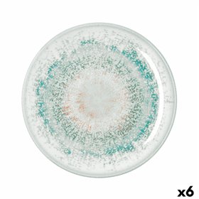 Flat Plate Bidasoa Kai Hydrozero White Ceramic Ø 27 cm (6 Units)