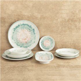 Dessert dish Bidasoa Kai Hydrozero White Ceramic Ø 21 cm (6 Units)