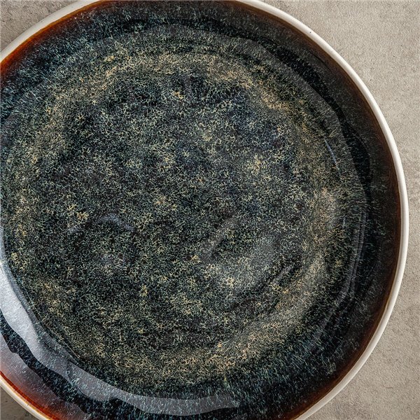 Flat Plate Bidasoa Elite Brown Ceramic Ø 26,5 cm (6 Units)