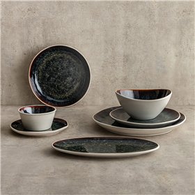 Deep Plate Bidasoa Elite Brown Ceramic 21,5 x 4,6 cm (6 Units)
