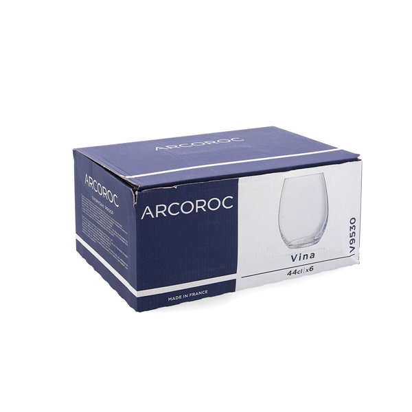 Glass for water Arcoroc Vina Transparent Glass 440 ml (6 Units)