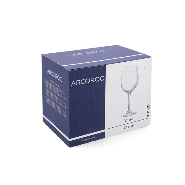 Wine glass Arcoroc Vina Transparent Glass 360 ml (6 Units)