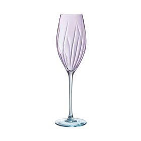 Champagne glass Cristal d’Arques Paris Swirly Spring Pink Glass 210 ml (4 Units)
