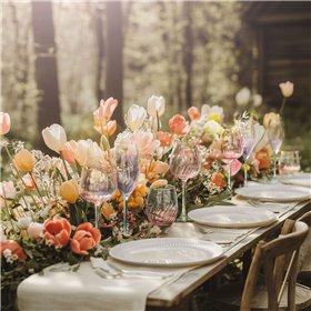 Glass for water Cristal d’Arques Paris Swirly Spring Pink Glass 360 ml (4 Units)