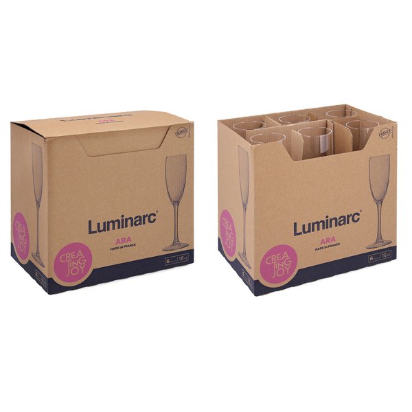 Champagne glass Luminarc Ara Transparent Glass 160 ml (6 Units)
