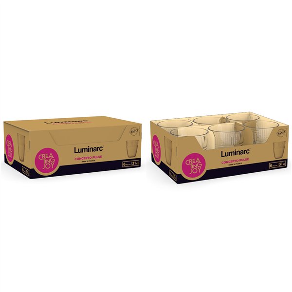 Glass for water Luminarc Concepto Transparent Glass 310 ml (6 Units)