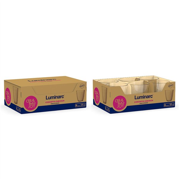 Glass for water Luminarc Concepto Transparent Glass 310 ml (6 Units)