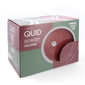 Tableware Quid Calypso Red Ceramic 18 Pieces