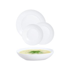 Tableware Luminarc Apy White Glass 18 Pieces