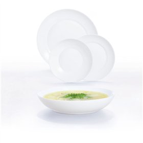 Tableware Luminarc Apy White Glass 18 Pieces