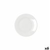 Flat Plate Bidasoa Serenity Hydrozero White Ceramic Ø 17 cm (6 Units)
