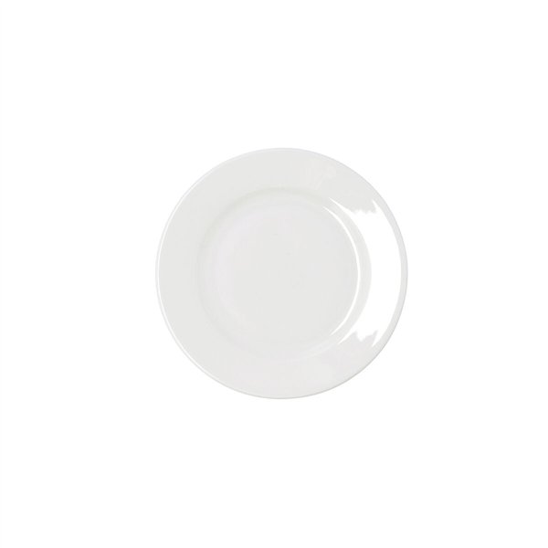 Flat Plate Bidasoa Serenity Hydrozero White Ceramic Ø 17 cm (6 Units)