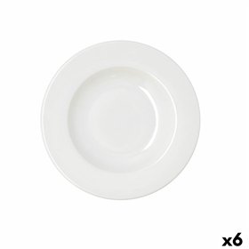 Deep Plate Bidasoa Serenity Hydrozero White Ceramic Ø 23 cm (6 Units)
