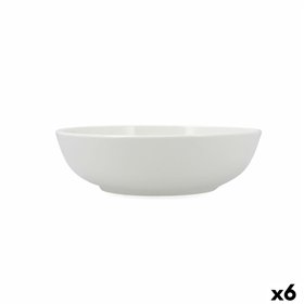 Salad Bowl Bidasoa Serenity Hydrozero White Ceramic Ø 23 cm (6 Units)