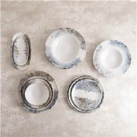 Pasta Dish Bidasoa Polaris Hydrozero Beige Ceramic Ø 26 cm Risotto (6 Units)