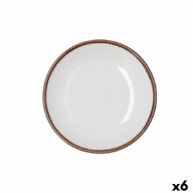 Deep Plate Bidasoa Orion Hydrozero White Ceramic Ø 20 cm (6 Units)