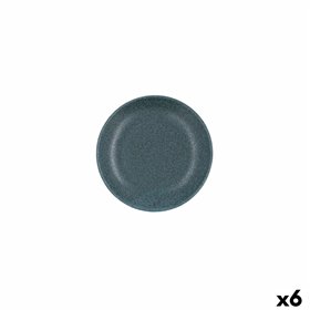 Plate Bidasoa Element Hydrozero Blue Ceramic Ø 15 cm Bread (6 Units)