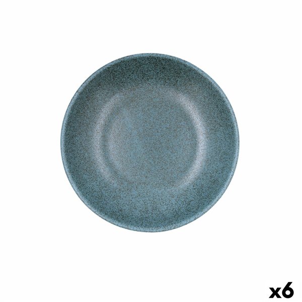 Deep Plate Bidasoa Element Hydrozero Blue Ceramic Ø 20 cm (6 Units)