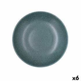 Deep Plate Bidasoa Element Hydrozero Blue Ceramic Ø 23 cm (6 Units)