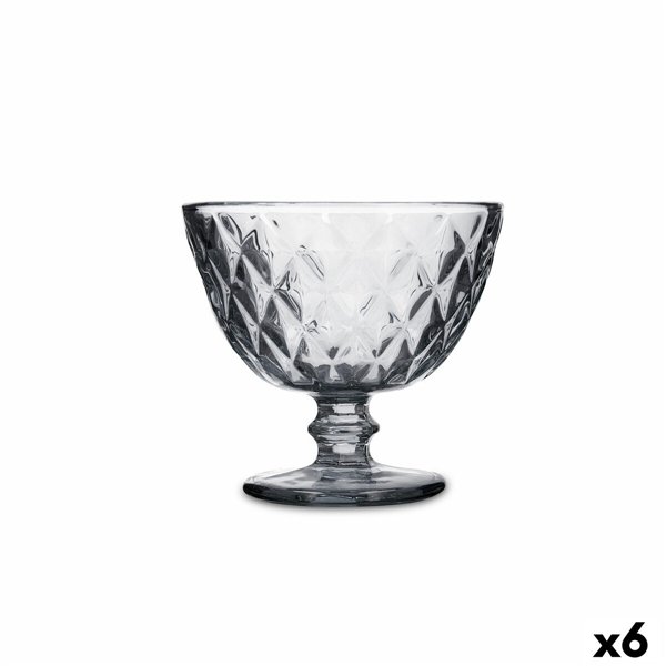 Ice Cream and Milk Shake Glass Quid Maia Grey Glass 300 ml (6 Units)