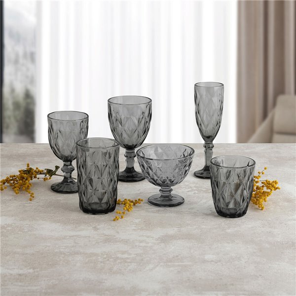 Ice Cream and Milk Shake Glass Quid Maia Grey Glass 300 ml (6 Units)