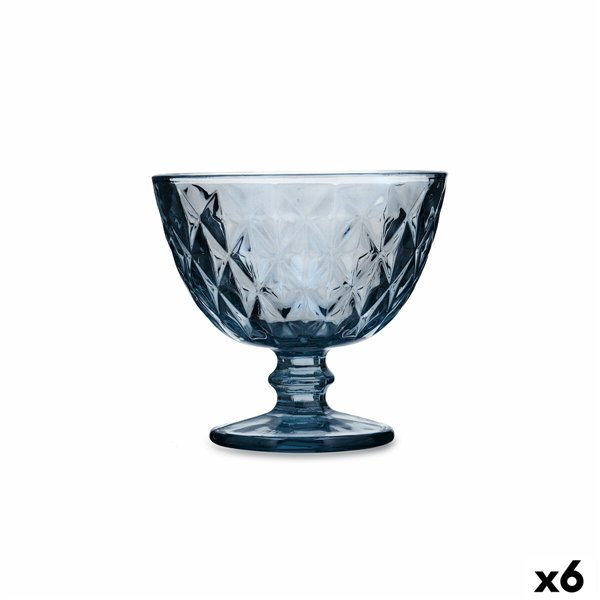 Ice Cream and Milk Shake Glass Quid Maia Blue Glass 300 ml (6 Units)