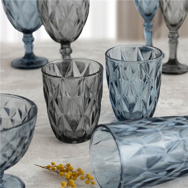 Ice Cream and Milk Shake Glass Quid Maia Blue Glass 300 ml (6 Units)