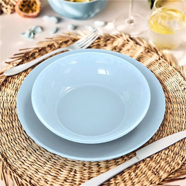 Deep Plate Luminarc Apy Paradise Blue Glass Ø 20 cm (24 Units)
