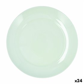 Flat Plate Luminarc Apy Paradise Verde Green Glass Ø 25 cm (24 Units)