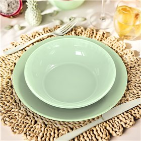 Deep Plate Luminarc Apy Paradise Green Glass Ø 20 cm (24 Units)
