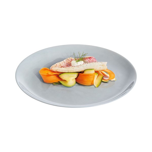 Flat Plate Luminarc Diwali Granit Marb Bicoloured Glass Ø 25 cm (24 Units)