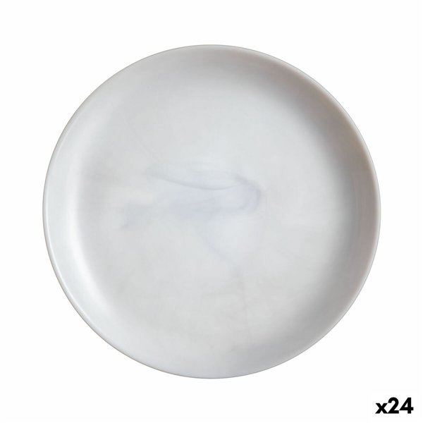 Dessert dish Luminarc Diwali Granit Marb Bicoloured Glass Ø 19 cm (24 Units)