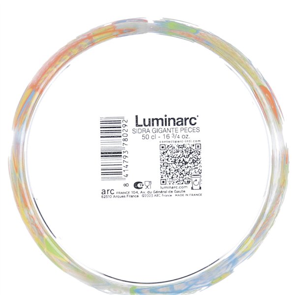 Glass for water Luminarc Peces Multicolour Glass Fish 500 ml (6 Units)