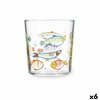Glass for water Luminarc Peces Multicolour Glass Fish 360 ml (6 Units)