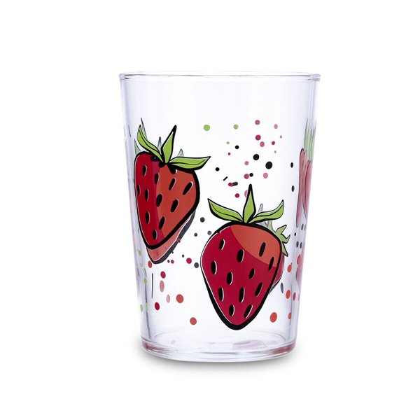 Glass for water Luminarc Fresas Multicolour Glass Strawberries 500 ml (6 Units)