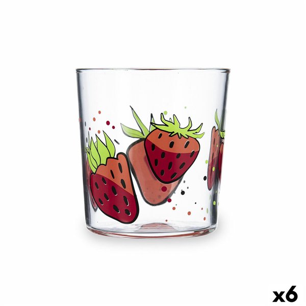 Glass for water Luminarc Fresas Multicolour Glass Strawberries 360 ml (6 Units)