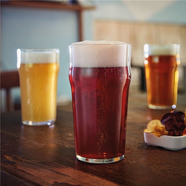 Beer Glass Arcoroc Nonic Transparent Glass 280 ml (24 Units)