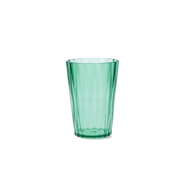 Glass for water Quid Iris Green Plastic 400 ml (12 Units)