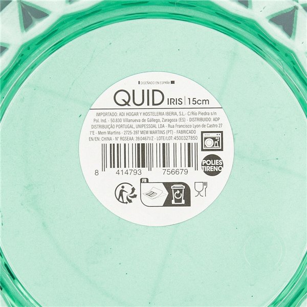 Snack Bowl Quid Iris Green Plastic (12 Units)