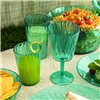 Salad Bowl Quid Iris Green Plastic Ø 25 cm (12 Units)