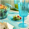 Glass for water Quid Gaia Turquoise Plastic 600 ml (12 Units)