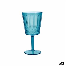 Wineglass Quid Gaia Turquoise Plastic 350 ml (12 Units)