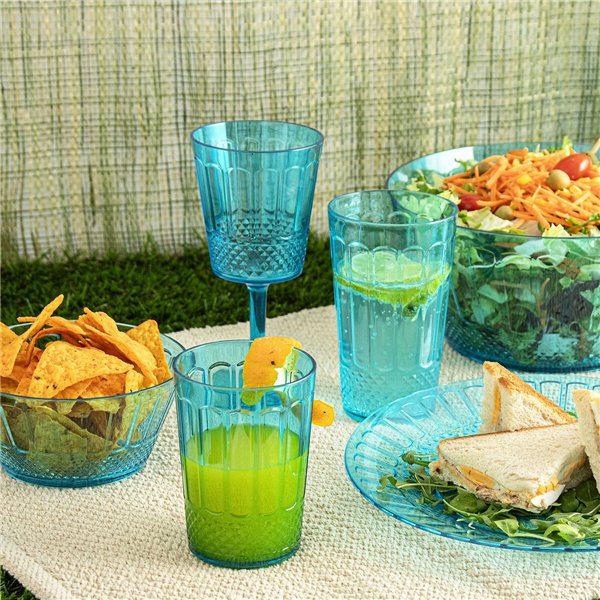 Snack Bowl Quid Gaia Turquoise Plastic (12 Units)