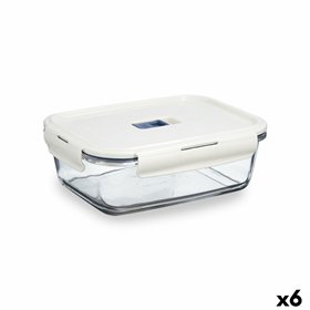 Hermetic Lunch Box Luminarc Baltic Cream Glass 1,22 L (6 Units)