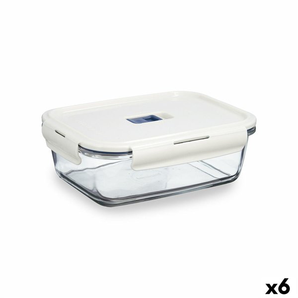 Hermetic Lunch Box Luminarc Baltic Cream Glass 1,22 L (6 Units)