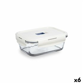 Hermetic Lunch Box Luminarc Baltic Cream Glass 820 ml (6 Units)