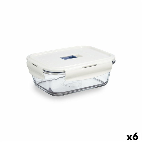 Hermetic Lunch Box Luminarc Baltic Cream Glass 820 ml (6 Units)