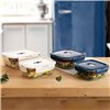 Hermetic Lunch Box Luminarc Baltic Blue Glass 760 ml (6 Units)